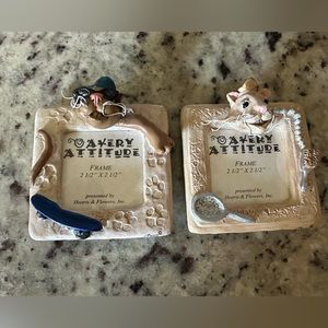 Set of 2 picture frames. 2.5” x 2.5”